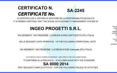 Ingeo progetti obtains sa 8000 certification: a commitment to the well-being of workers